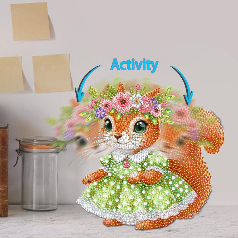 Acrylic Shaking Head Animal Diamond Painting Tabletop Ornaments Kit Diamond Painting Desktop Ornaments Kit for Home Office Decor