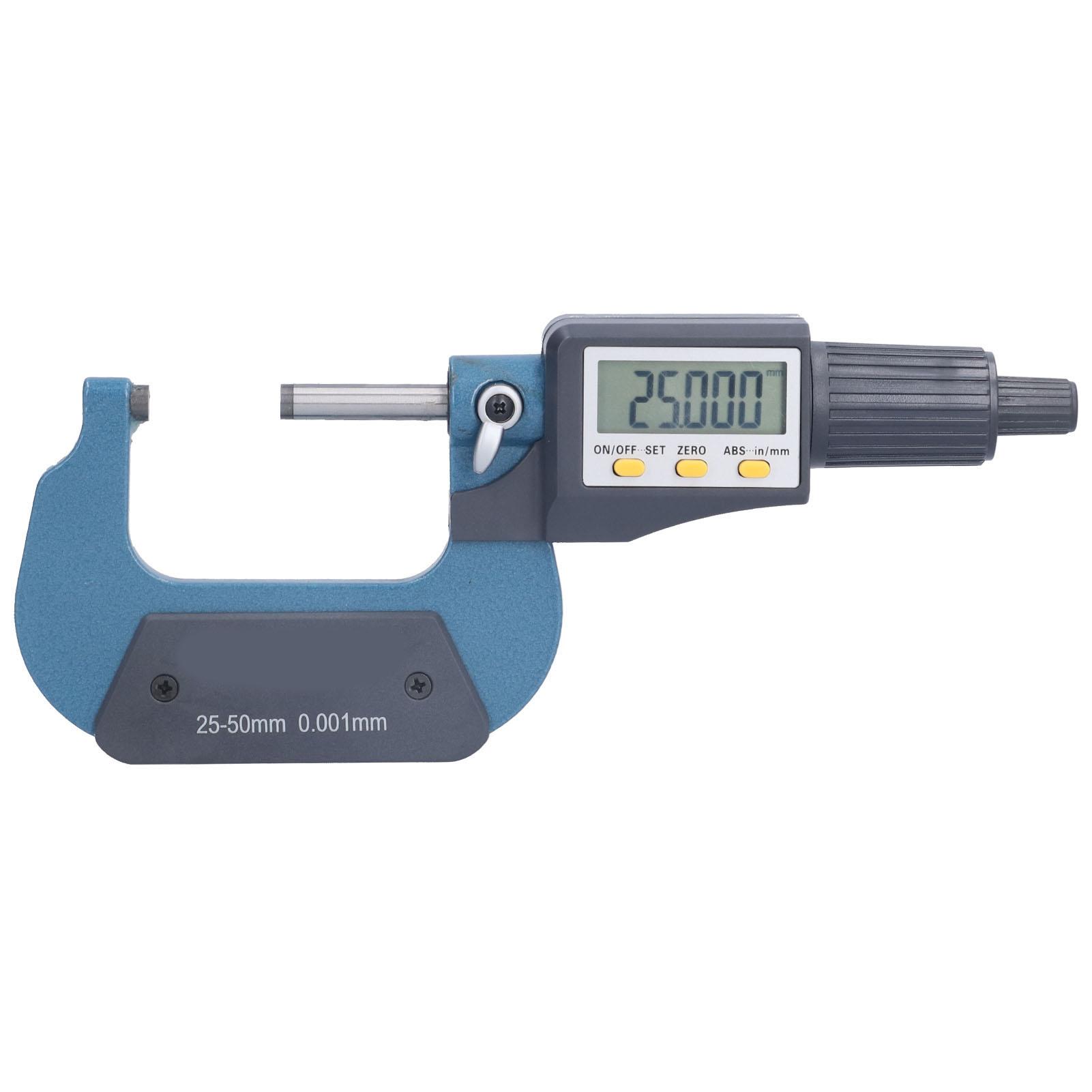 

Digital Micrometer 0.00005in 0.001mm Resolution Professional Thickness Measuring Tools 25‑50mm