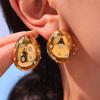 Ultra-Sparkling Czech Rhinestone Egg-Shaped Stud Earrings – European Style Stainless Steel Jewelry