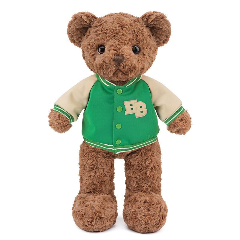 Plush Teddy Bear Toy Wearing Baseball Jersey Design For Kids Gift And Collectible Decor