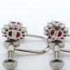 Earring Pt900Platinum/Ruby/diamond 2.2g Women Used