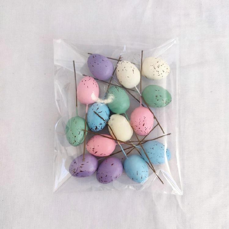 20Pcs Easter Foam Eggs DIY Party Decorative New Year Party Decoration