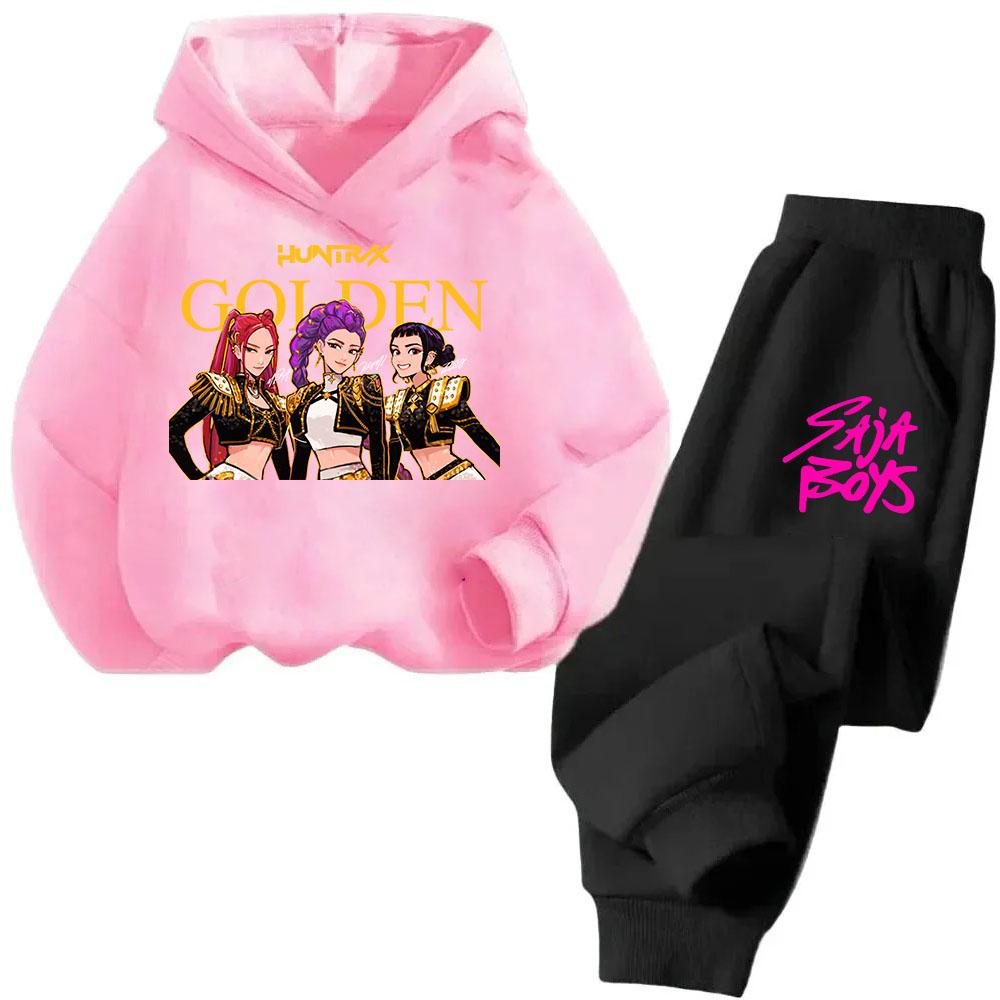 Mode Cartoon Bedruckter Kinderanzug Lässige Bequeme Sweatshirt-Bekleidungssets Mädchen