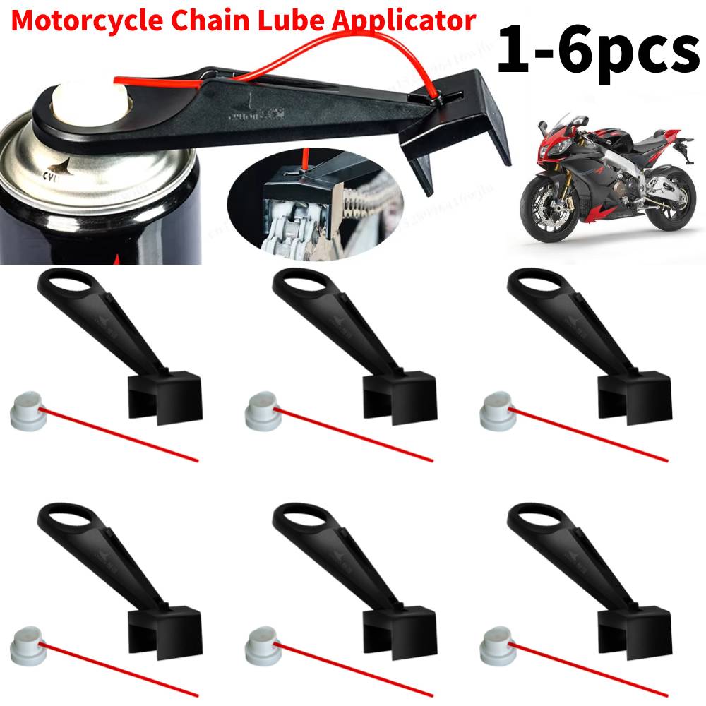 1-6 Stück Motorrad Fahrrad Kette Schmiermittel Applikator Spritzfreie Kettenwachs Kettenreiniger Aufsatz Motorrad Kettenschmierer Spray Getriebe