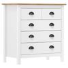 Day and Night - Day and Night Hill Bedside Table Solid White Pine Wood 79x40x80 Cm
