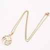 Elegant Stainless Steel Volleyball Jewelry Gift  Adjustable Neckchain Comfortable Corrosion Resistant Necklace