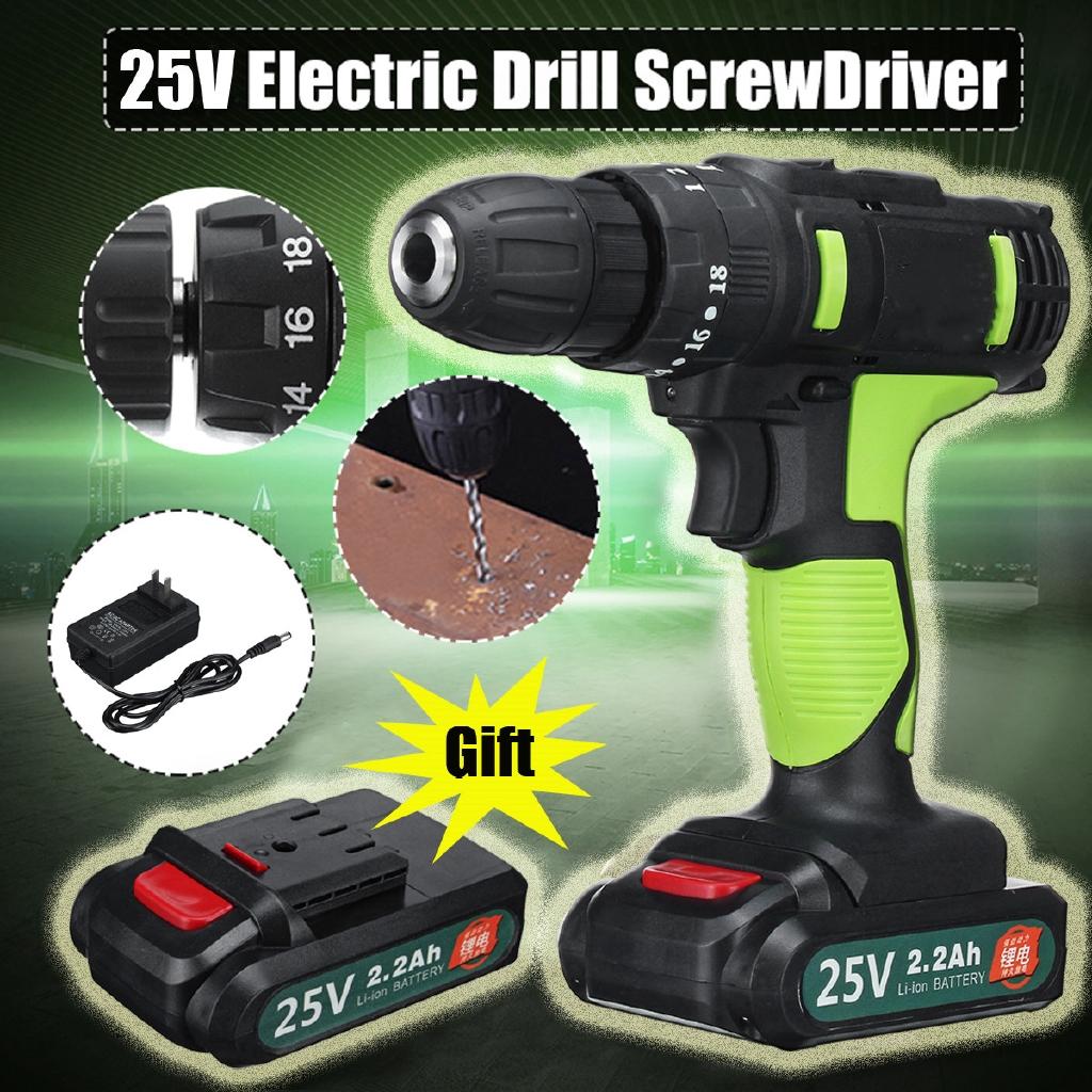 

3/8 Cordless Electric Impact Drill Driver Screwdriver + 2 Li-Ion Battery New 195mm*200mm