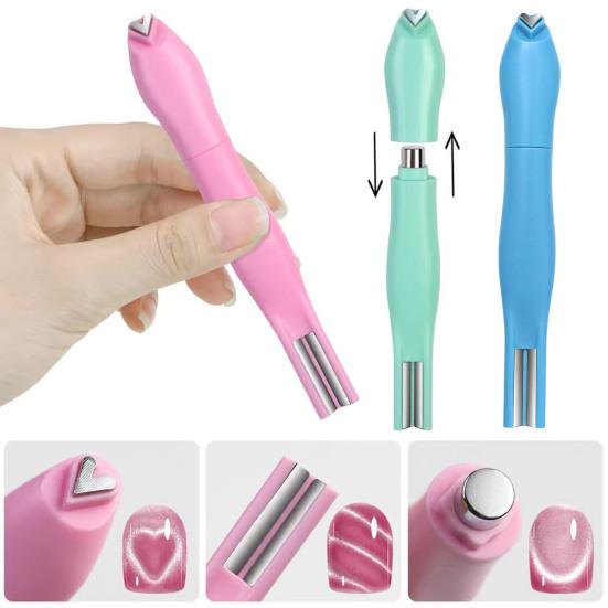 3-in-1 Cat Eyes Nail Magnet Heart Round Line Shape Nail