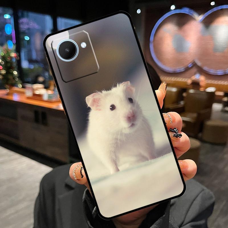 Cute Lovely Pet Hamster Case For Realme 14 Pro Plus 13 12 11 15 GT6 GT7 Pro C55 C51 C35 C53 C61 C65 C67 C63 C71 C75