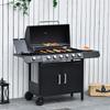Gas Grill with 7 Burners, Incl. Thermometer, BBQ Grill, Mobile Grill, Black