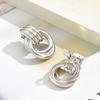 Vintage Metal Twisted Round Ear Clip Earrings for Women 2026 New Fashion Gold Color Geometric Hollow Drop Earrings Jewelry Gifts