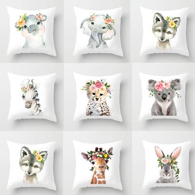 Fodera per cuscino stampata con animali alla moda, decorativa per la casa, divano, caffè, sedia per auto, federa per cuscino Almofada Cojines