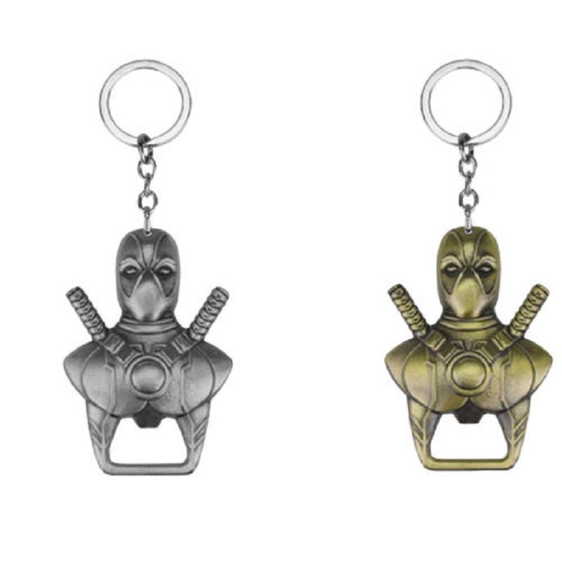 Silver Bronze Marvel Comics Deadpool Logo Metal Bottle Opener Keyring Keychain