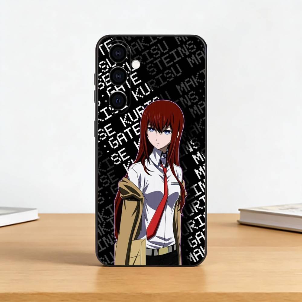 Steins Gate Anime Phone Case For Samsung Galaxy A73,A72,A71,A70,A53,A52,A51,Soft Silicone Black Cover