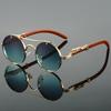 New Vintage Round Sunglasses Men Women Fashion Double Bridge Multicolor Shades Trendy Luxury Sun Glasses