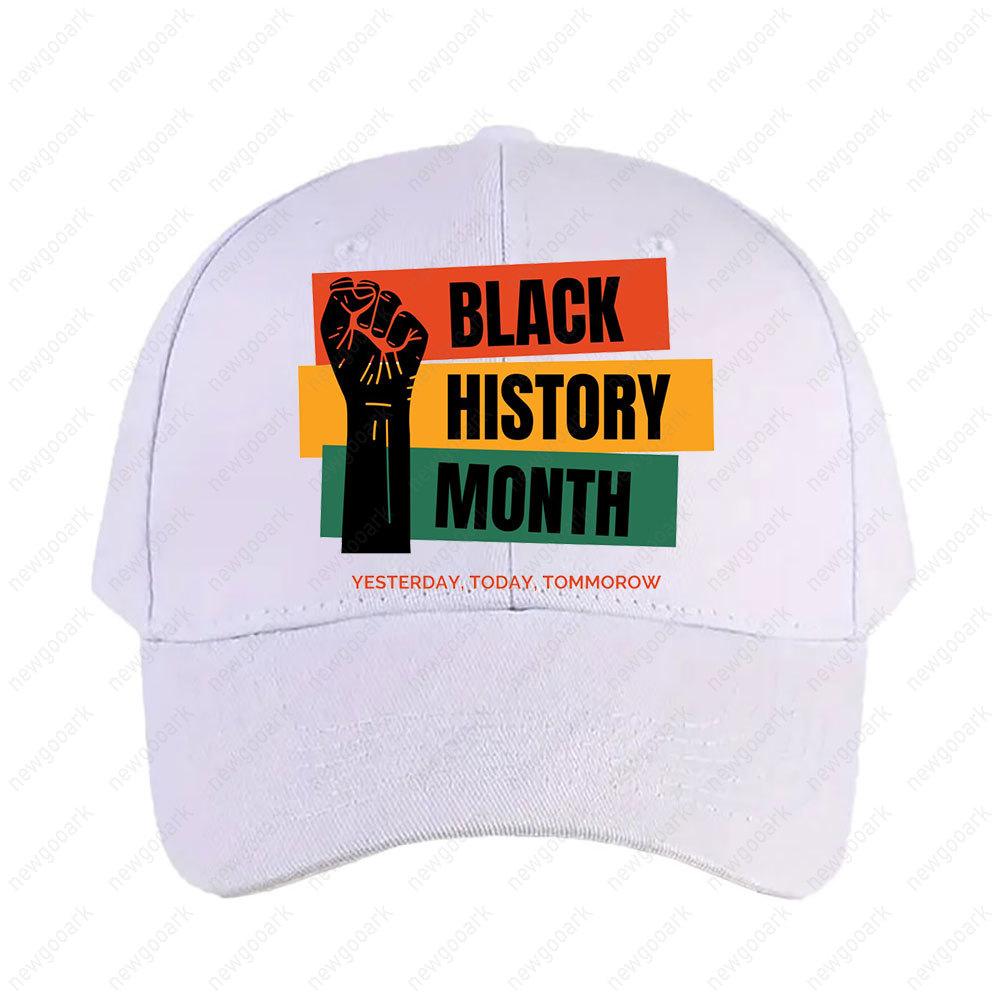 Black History Month Yesterday Today Tommorow Cap Adult Graphic Baseball Cap Adjustable Streetwear