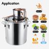 2/3/5/8 Galões Aço Inoxidável Destilador Eficiente Moonshine Álcool Destilador DIY Casa Água Vinho Óleo Essencial Kit de Fermentação Conjunto
