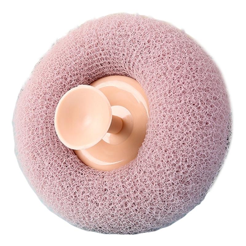 

Premium Purpose Bath Sponge Mesh Pouf Gentle Exfoliating Brush And Wall Mount Storage Exfoliating Shower Ball фиолетовый