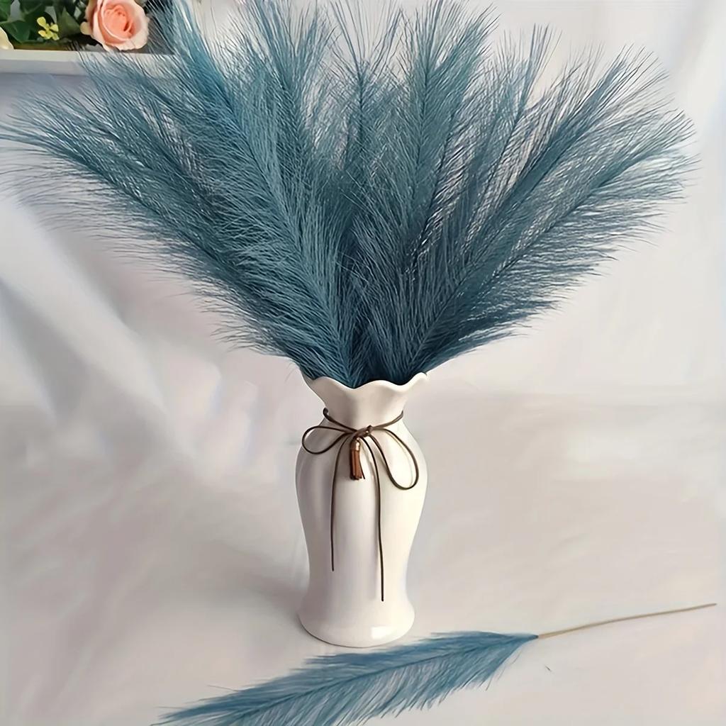 3PCS - Fluffy Reed Imitation Pampas Grass - Family Wedding Decoration Fake Flower and Grass Decoration