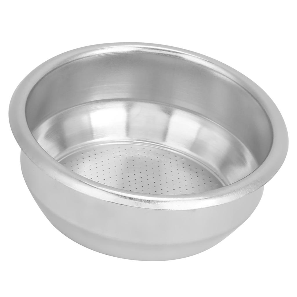 Stainless Steel Single Layer Double Doses Filter Basket Coffee Machine Professional Accessory