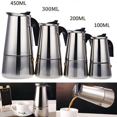 200/300 ml Edelstahl Espresso Perkolator Kaffeemaschine Espressokanne Kaffeemaschine
