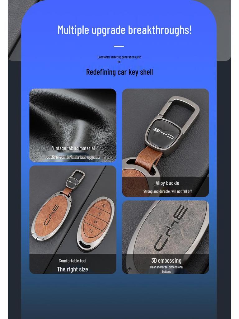 BYD Yangwang U8/U9 Premium Metallschlüsselhülle mit Schnalle