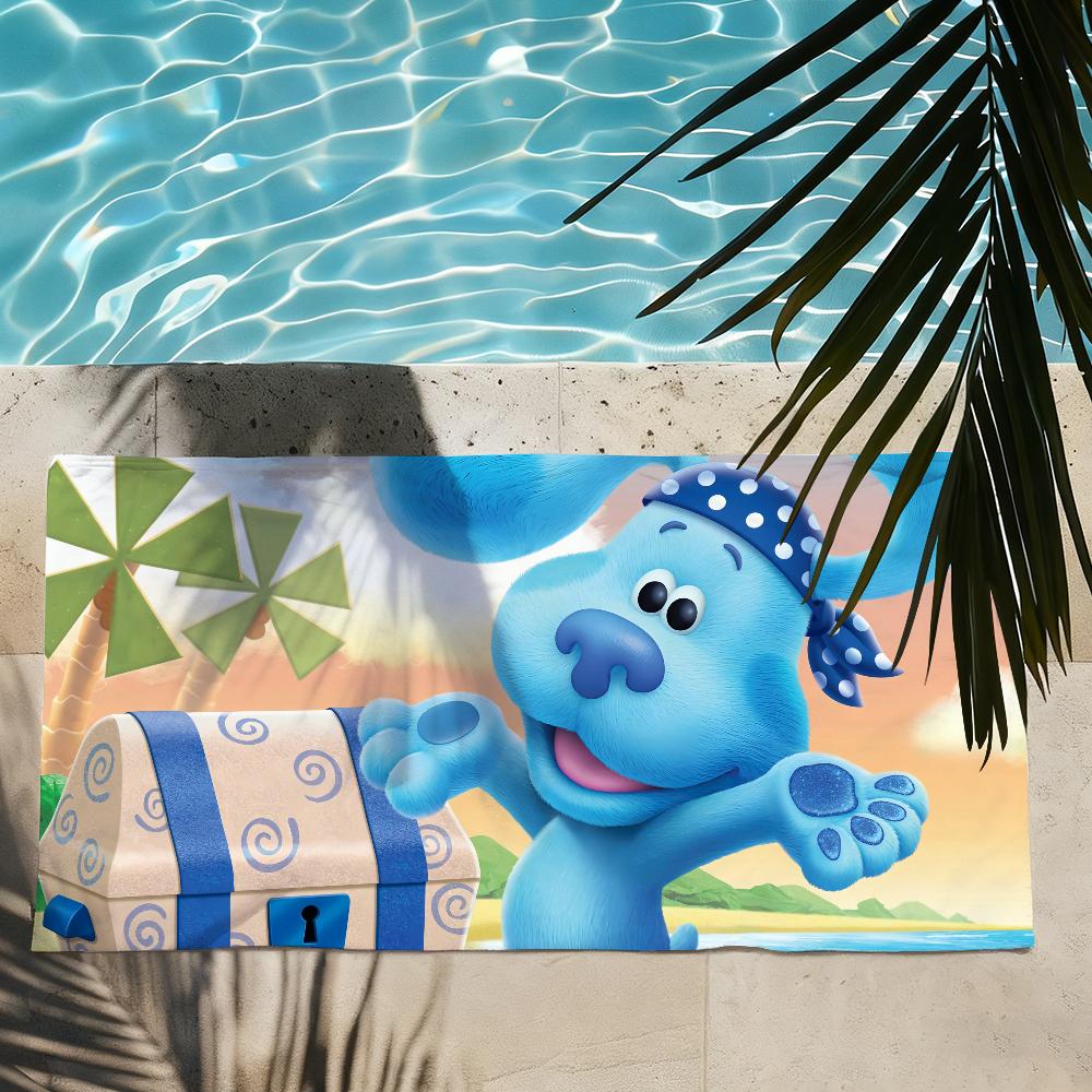 Cartoon B-Blues C-Clues and You Towel Quick Dry Absorbent Beach Towel for Sports, Fitness, Swimming and Outdoor Activities