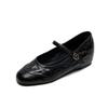 Fashion New Sheep Leather Mary Jane Shoes Round Toe Shoes for Women Fashion Versatile Handmade Shoes Internal Elevation Women Pumps