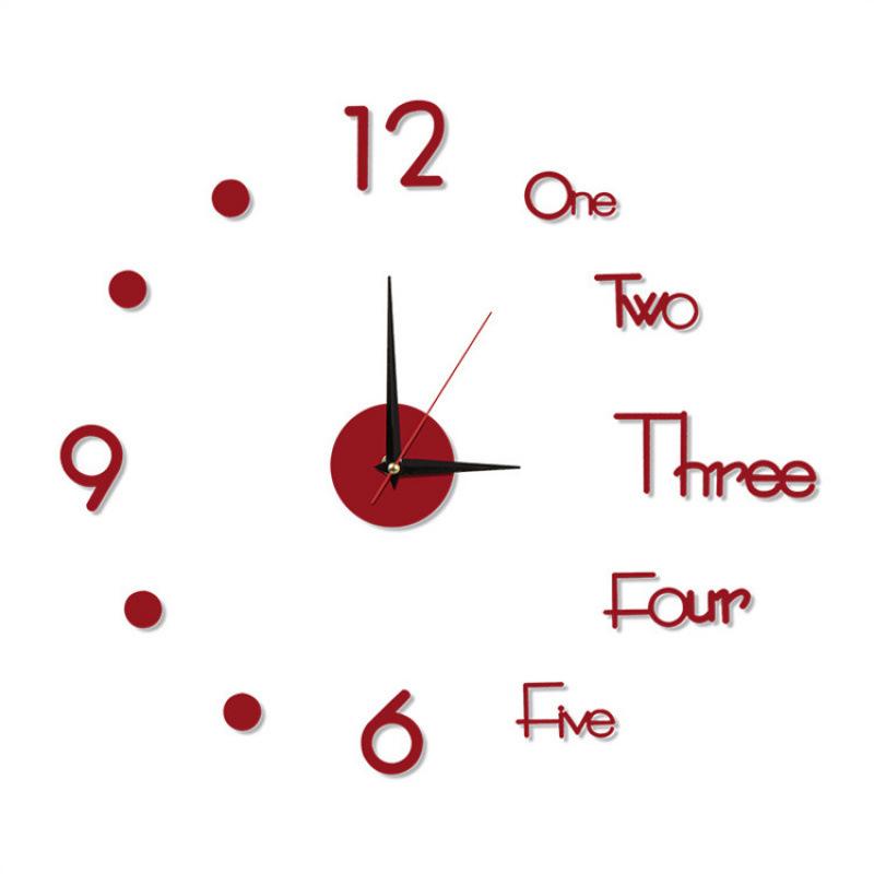 3d Creative Acrylic Wall Clock Diy Clock Silent Wall Clock