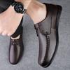 Newest 2022 Fashion Men'S Shoes Casual Split Leather Oxford Shoes Men Flats High Quality Man Soft Comfortable Loafers Black Brown