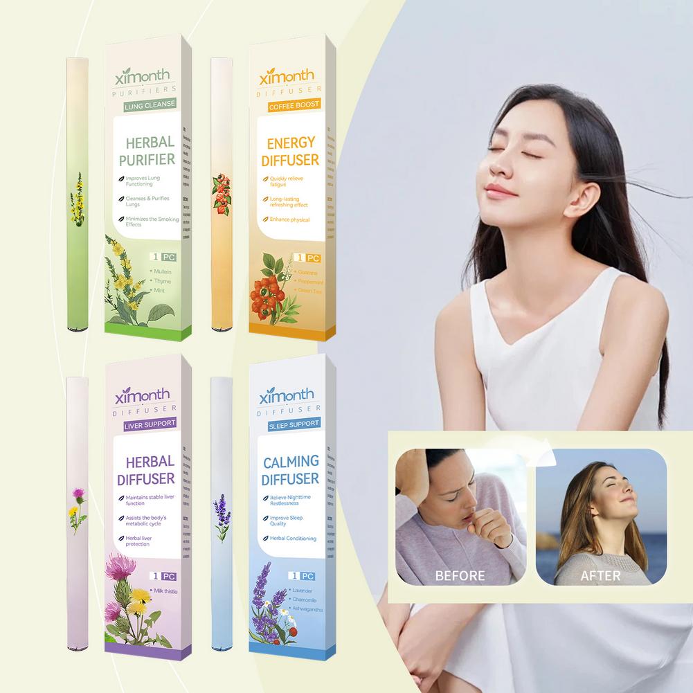 Sleep Aid Herbal Diffuser Lung Cleanse Detox Stick Menthol Refreshing Mind Enhance Breathing Aromatherapy Relaxing Body Improve