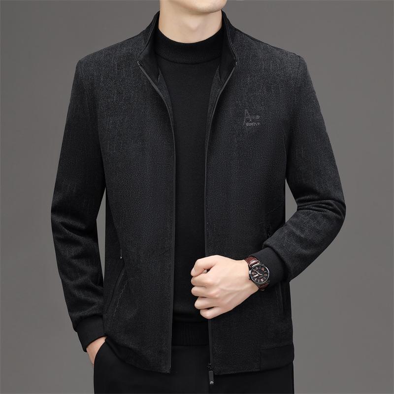 2024 Men's Autumn Stand Collar Business Casual Dad Jacket