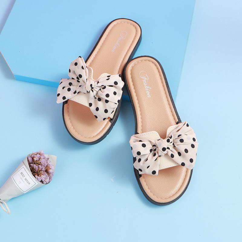 

Женские летние шлепанцы с бантом: Милая, удобная обувь на одной лямке для дома и улицы 38-39
