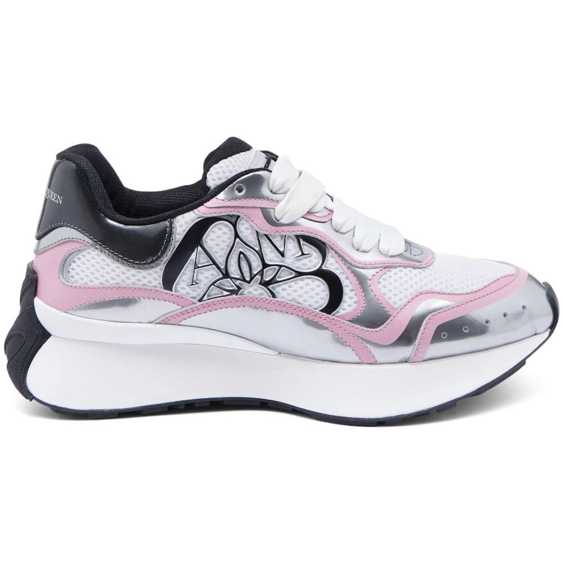 

Sneaker Alexander McQueen Seal Logo Low White Silver Pink (Women s)(27757485) 36