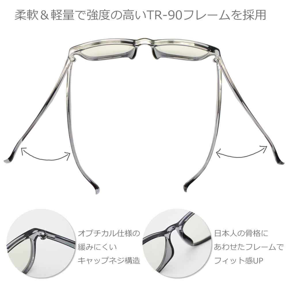 EIGHT TOKYO Sunglasses for Men and Blue Light for and with UV and Blue Light and Lenses by a Sabae Clear Women, Blocking, Sports, Driving, Fishing,