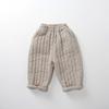 Winter Kids Padded Pants Solid Color Boys Straight Trousers Thicken Warm Loose Girls Baby Outerwear Pants