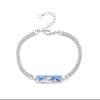 Blue Beaded Chic Bracelet For Couples Copper Material With Plated Finish
