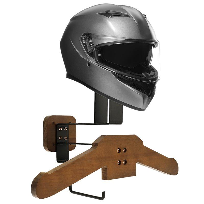 ABBP-Motorcycle Holder Solid Wood Clothes Hanger Versatile Wall Mounted Motorcycle Mount For Hanging Key Gloves Clothes