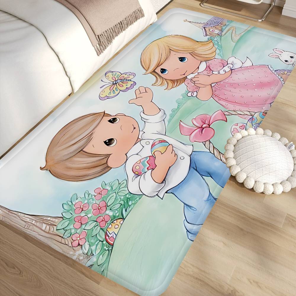 Precious Moments Cute Door Mat Kids Room Bedroom Decoration Balcony Anti-Slip Doormat Living Room Doormat Area Rug