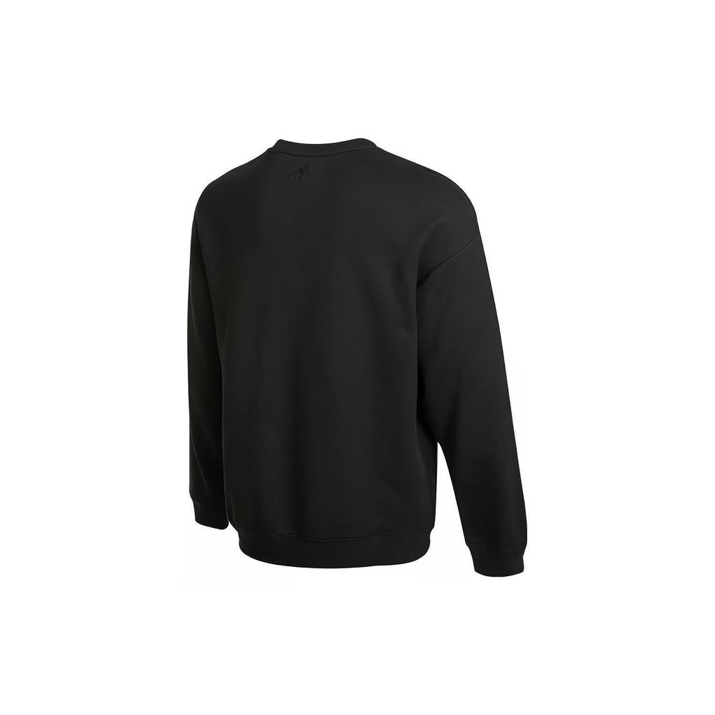adidas Originals Cartoon Print Round Neck Pullover Sweatshirt, Unisex Daily Casual Tops Black IB2777