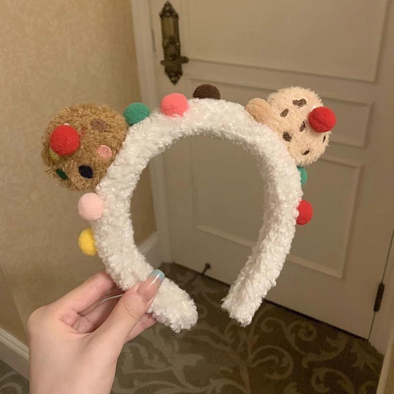 Cartoon Plush Headband: Cute Hair Accessory for Women & Kids, Perfect for Face Washing