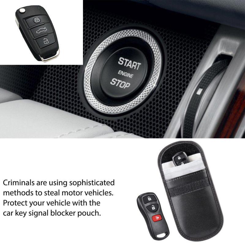 Samochód Key Signal Blocker Case Faraday Cage Fob Pouch Bezkluczowa torba blokująca RFID