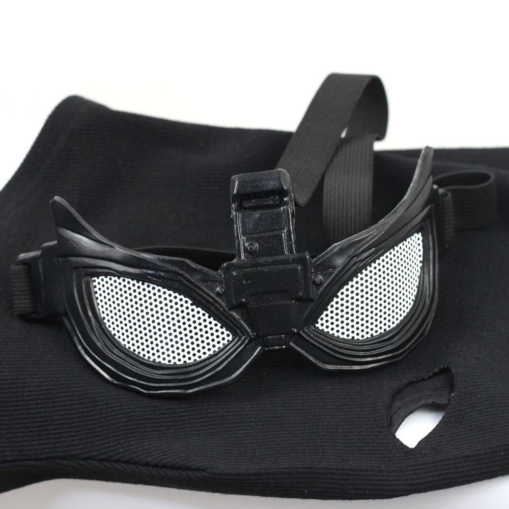 Spider-Man Stealth Suit Mask Headgear Heroic Expedition Black Knit Face Mask Cosplay Prop Halloween