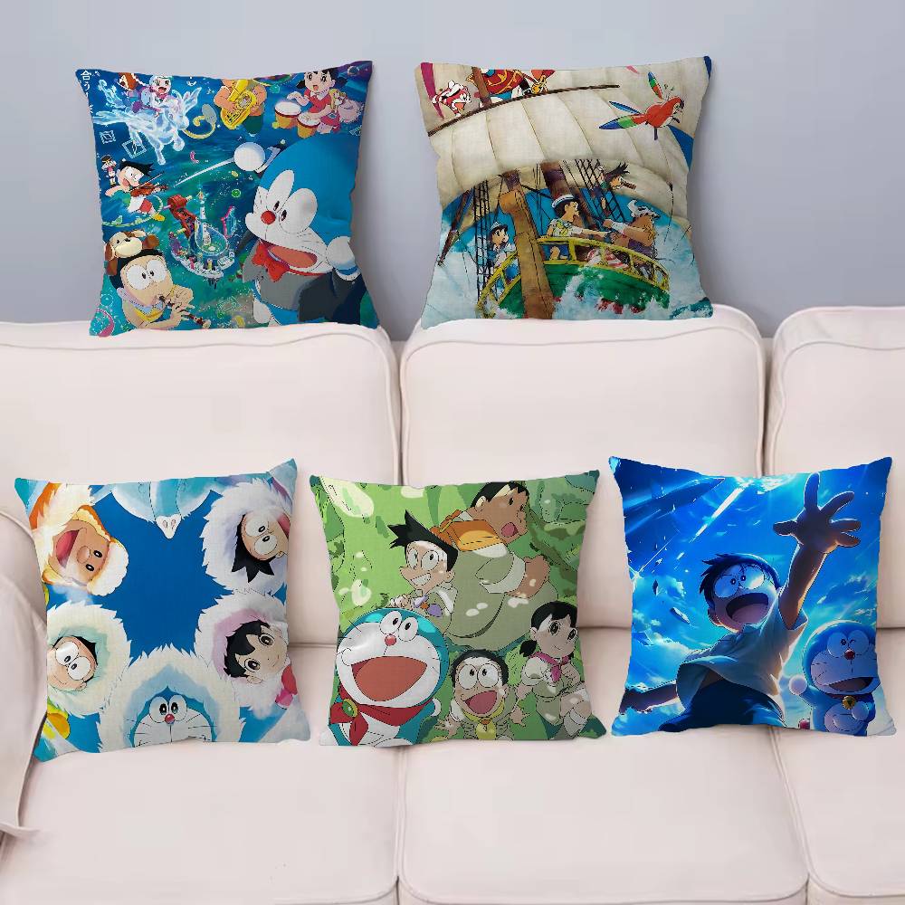 Anime D-Doraemon Pillow Anime Pillow Sofa Bed Head Pillow Cover Cushion Cover 45X45 Cm Fashion