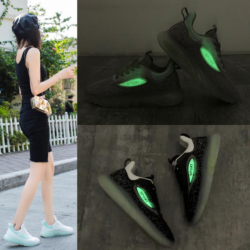Women 'S Sneakers Tennis Female Breathable Mesh Luminous Sports Shoes Lightweight Running Luxury Designer Shoe Woman Trainers