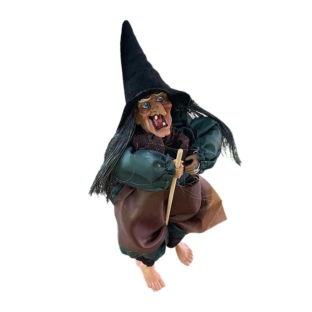 

Halloween Talking Witch Decorations Hangings Witch Halloween Decorations Hangings Animated Witch With LED Eyes And Spooky Sounds