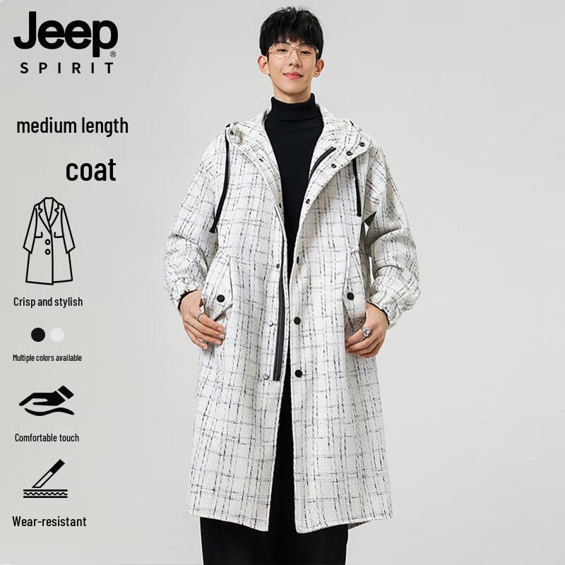Мужской ретро-тренч в клетку JEEP SPIRIT XL
