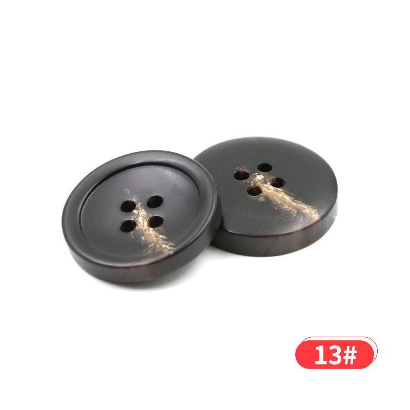 Nasturi din rășină cu model negru, pentru haine, nasturi versatili pentru costum, nasturi rotunzi pentru haine de lână pentru bărbați și femei