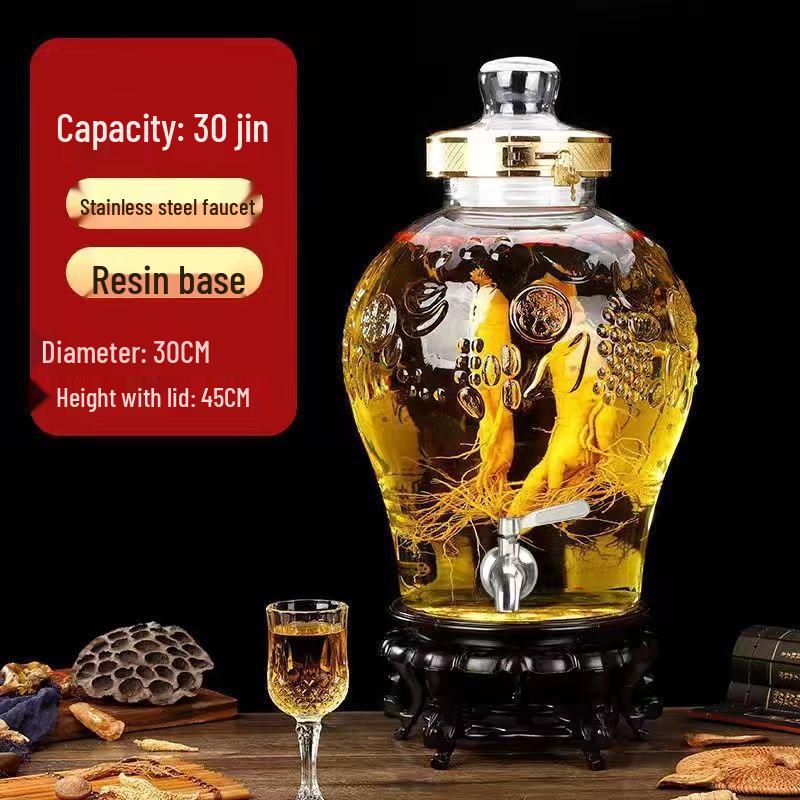 

ZISIZ Stainless Steel Wine Infusion Jar with Faucet