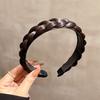 Neues Handgefertigtes Elegantes Fischgrätenzopf-Perücken-Haarband für Damen, All-Match, Erweitertes Geflochtenes Netz-Rot-Zopf-Haarband, Haarnadel-Accessoires
